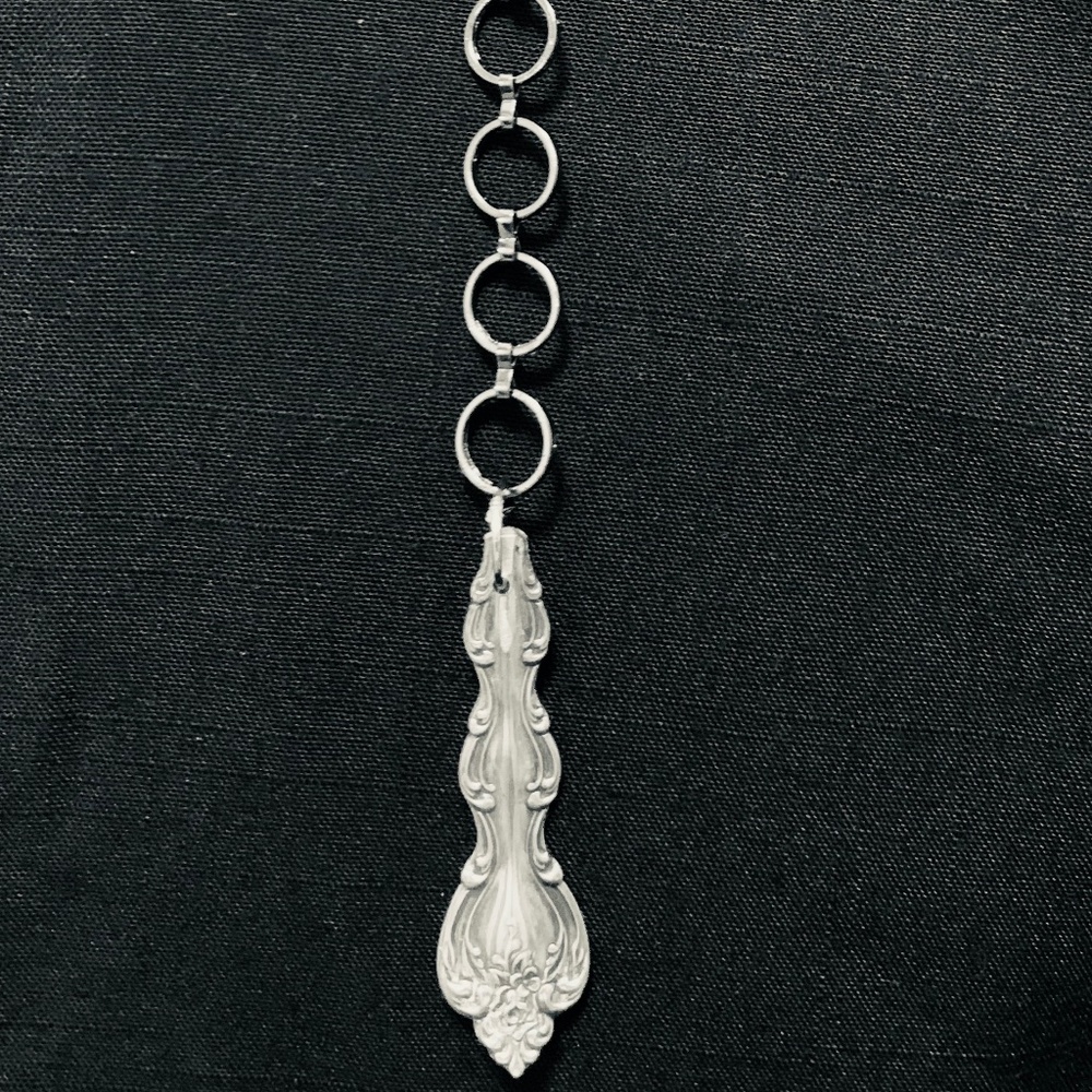 Antique Sterling Silver spool handle Necklace